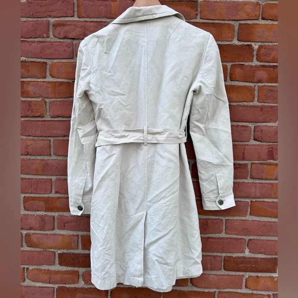 Jones New York Linen Cotton Trench Jacket